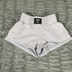 SHE Lavender High Waisted French Terry Sweat Shorts Small 225 of 500 Limited